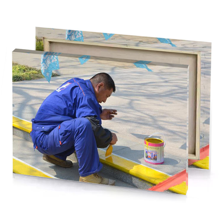 a man sitting on step midnight blue canvas