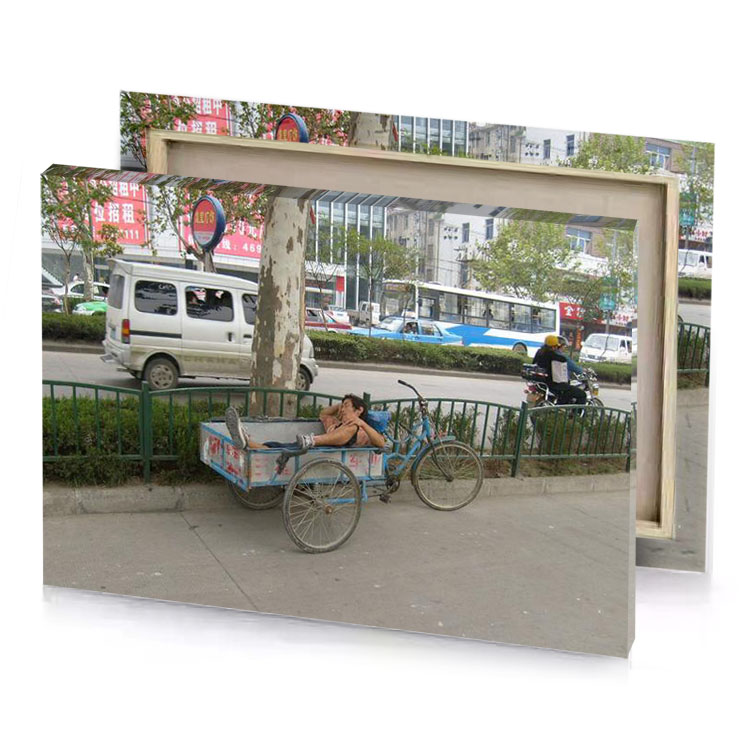 a man sleeping on bike dim gray canvas