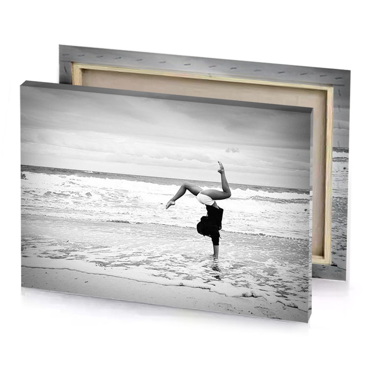 a man standing in the ocean platinum canvas