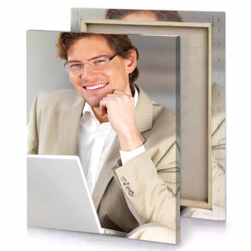 a man wearing suit silver canvas