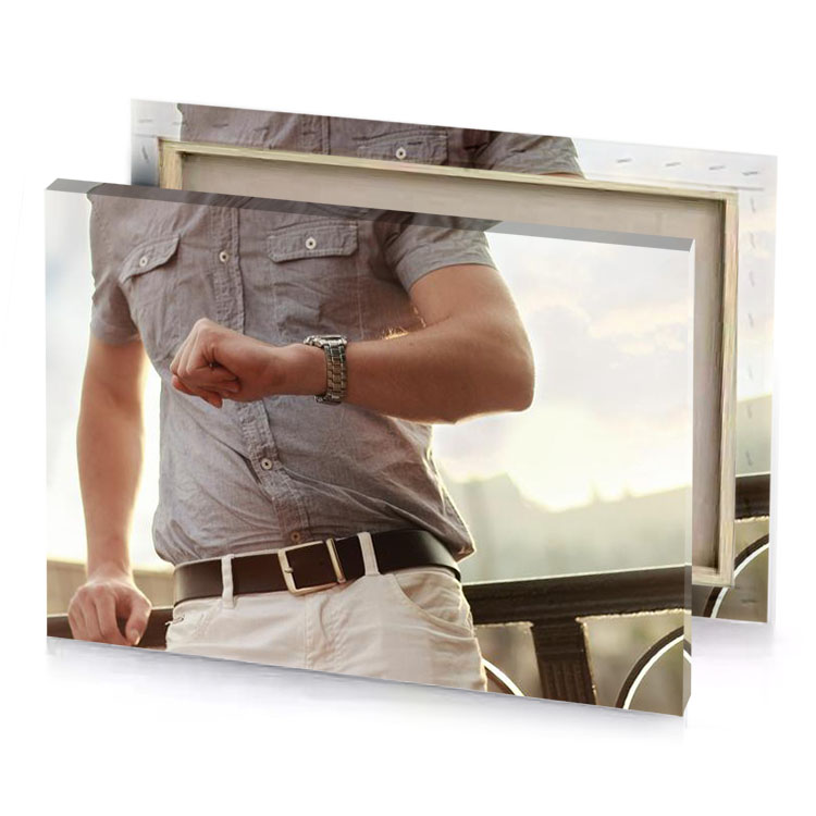 a man wearing watch garnet canvas