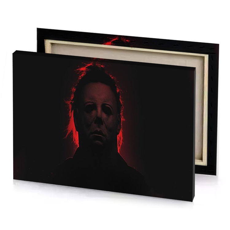 a man with beard and black shirt firebrick canvas