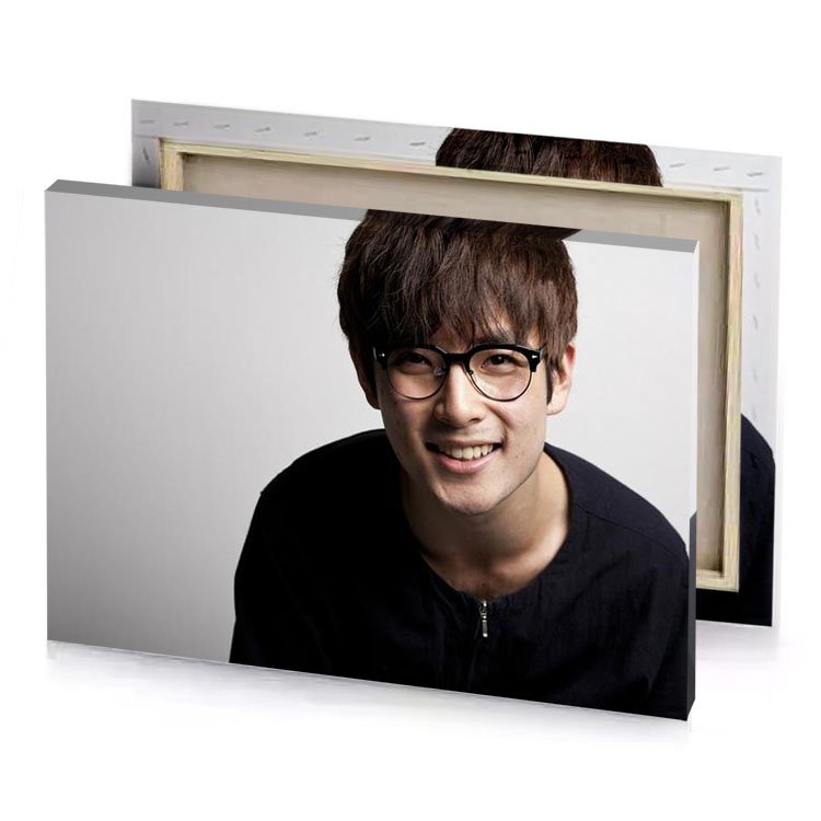 a man with glasses and black shirt smoky canvas