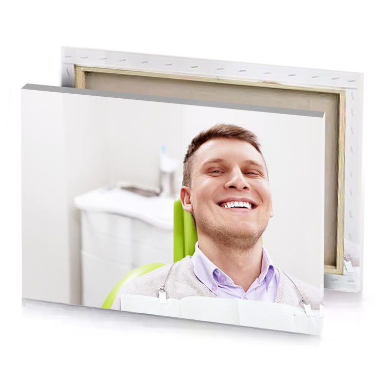 a man with toothbrush platinum canvas