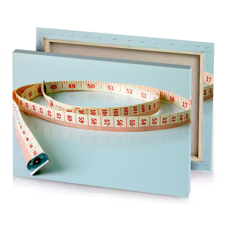 a measuring tape with metal handle burlywood canvas