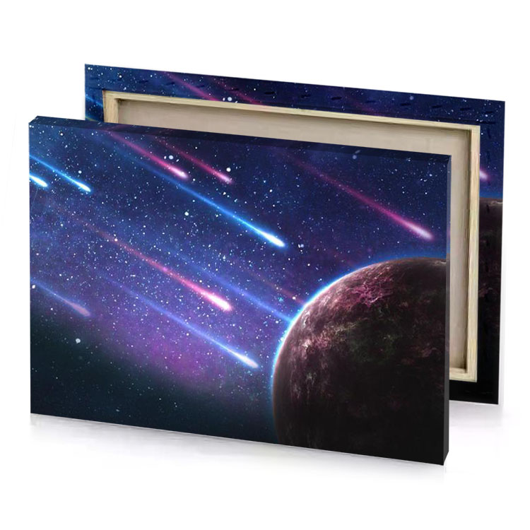 a meteor dark slate blue canvas