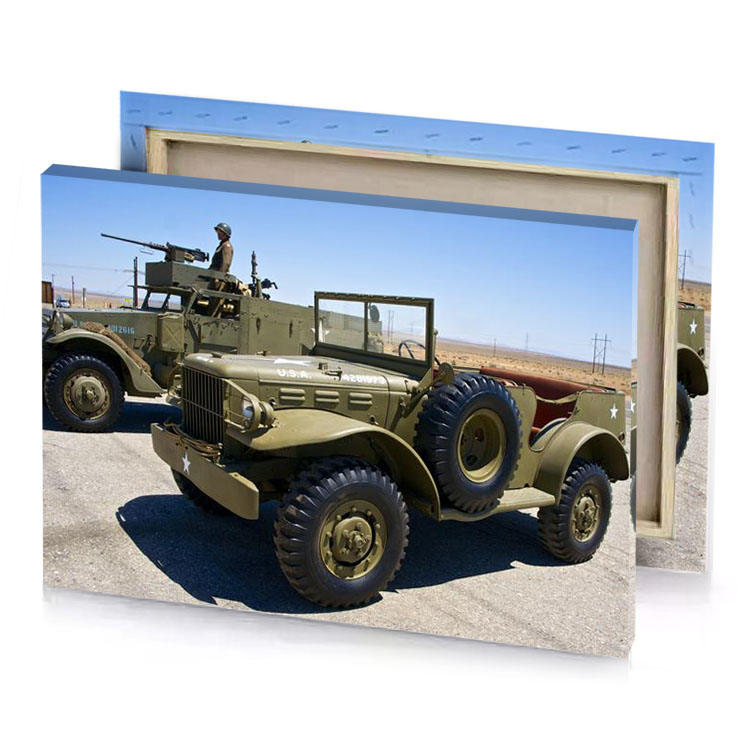 a military vehicle dark olive green canvas