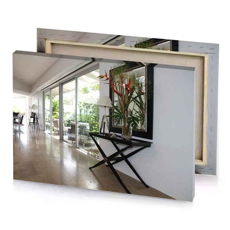 a mirror on the wall smoky black canvas