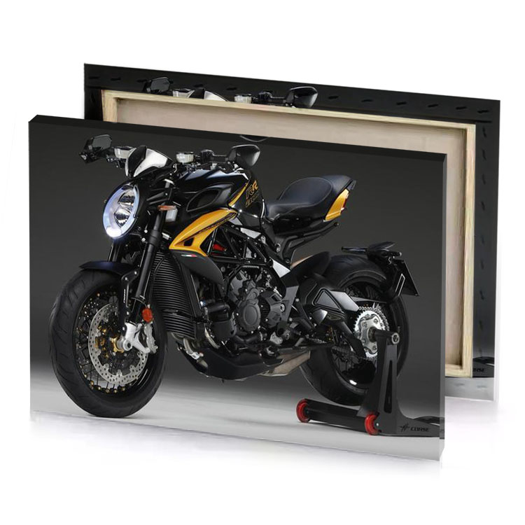 a motorcycle is shown in this image dark khaki canvas