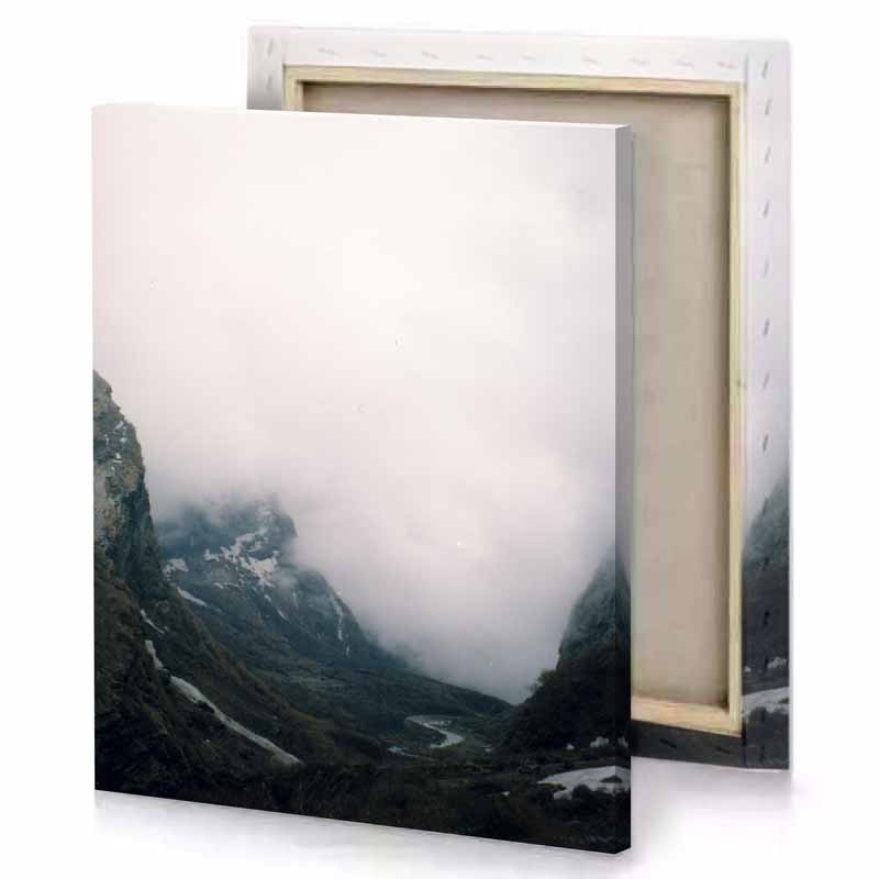 a mountain covered in snow platinum canvas