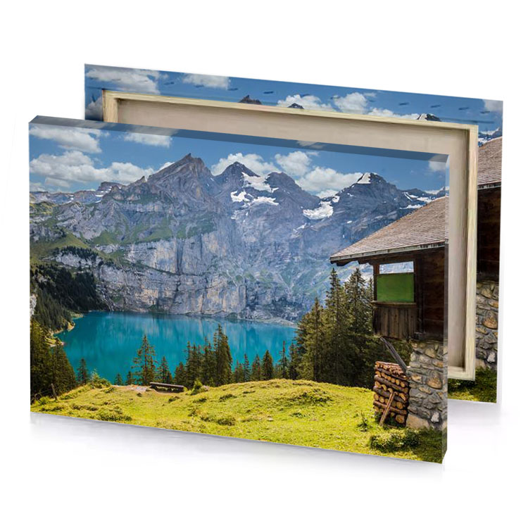 a mountain range slate gray canvas