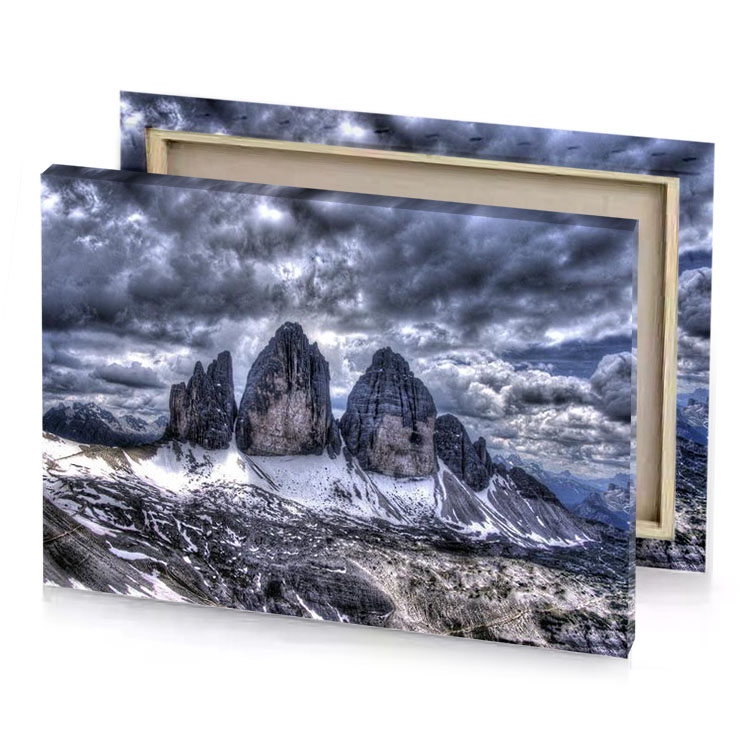 a mountain range with few snow on it light steel blue canvas