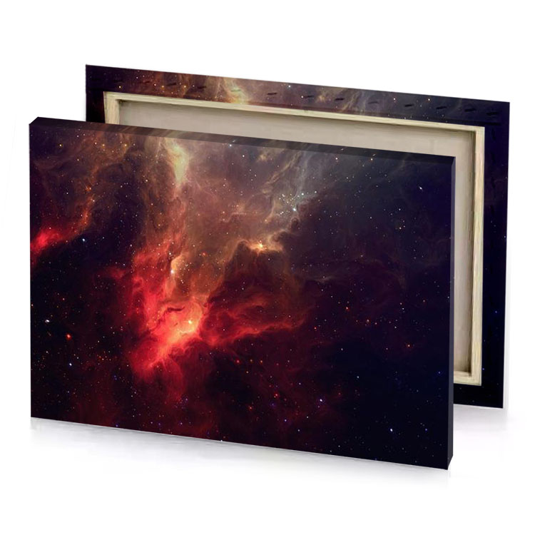 a nebula burgundy canvas