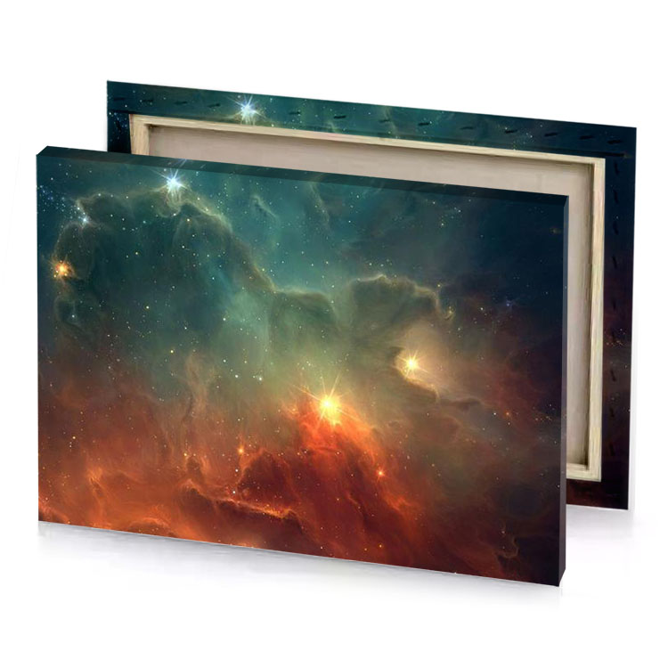 a nebula camouflage green canvas