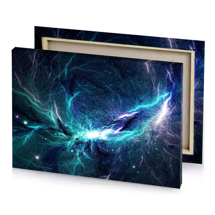 a nebula dark cornflower blue canvas