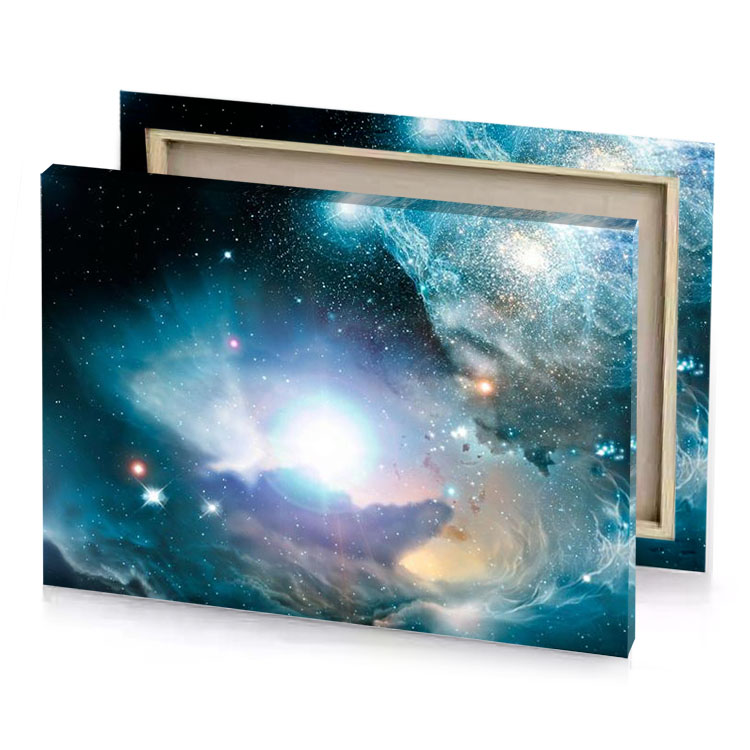 a nebula light steel blue canvas