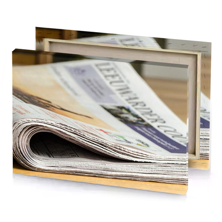 a newspaper with bunch of newspapers on it gainsboro canvas