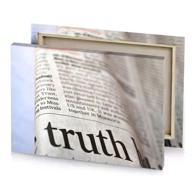 a newspaper with close up of platinum canvas
