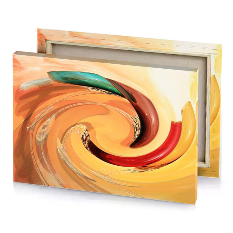 a painting of swirl sand brown canvas