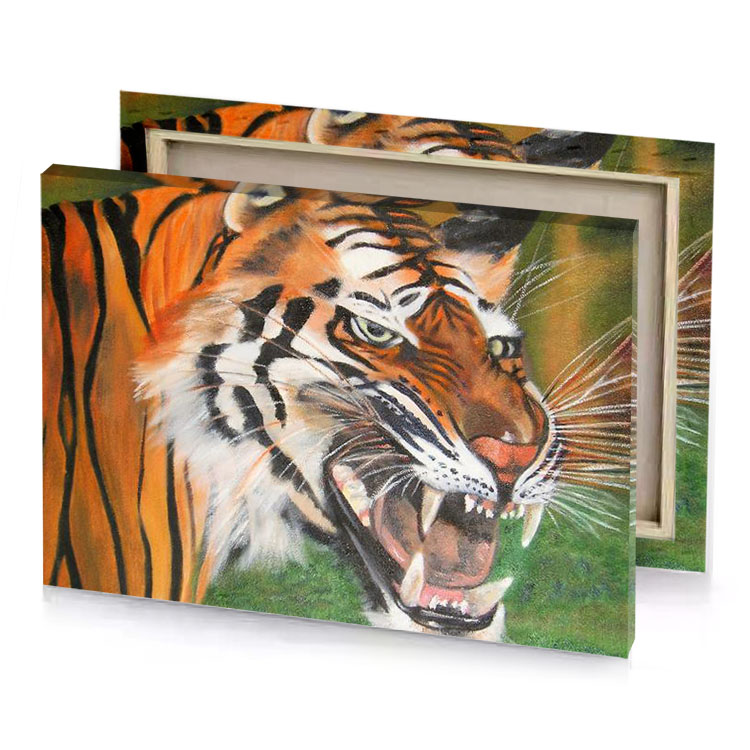 a painting of tiger platinum canvas
