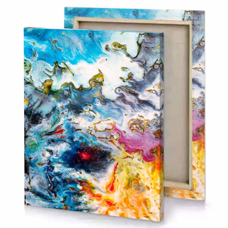 a painting with lot of paint on it platinum canvas