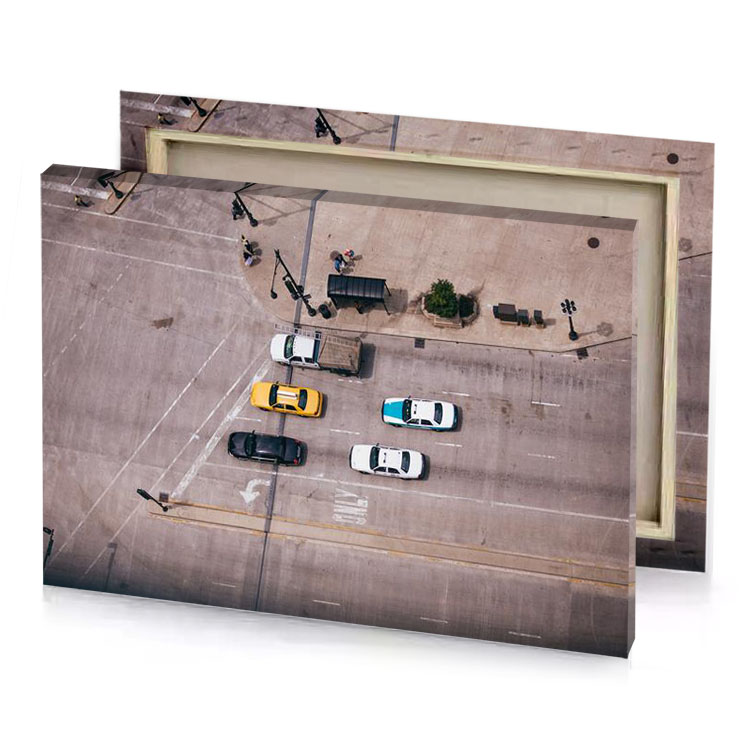 a parking lot with of cars parked in it rose quartz canvas