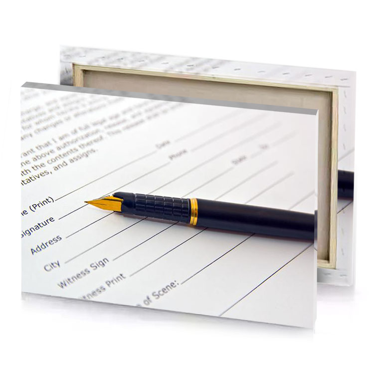 a pen on paper with top smoky black canvas