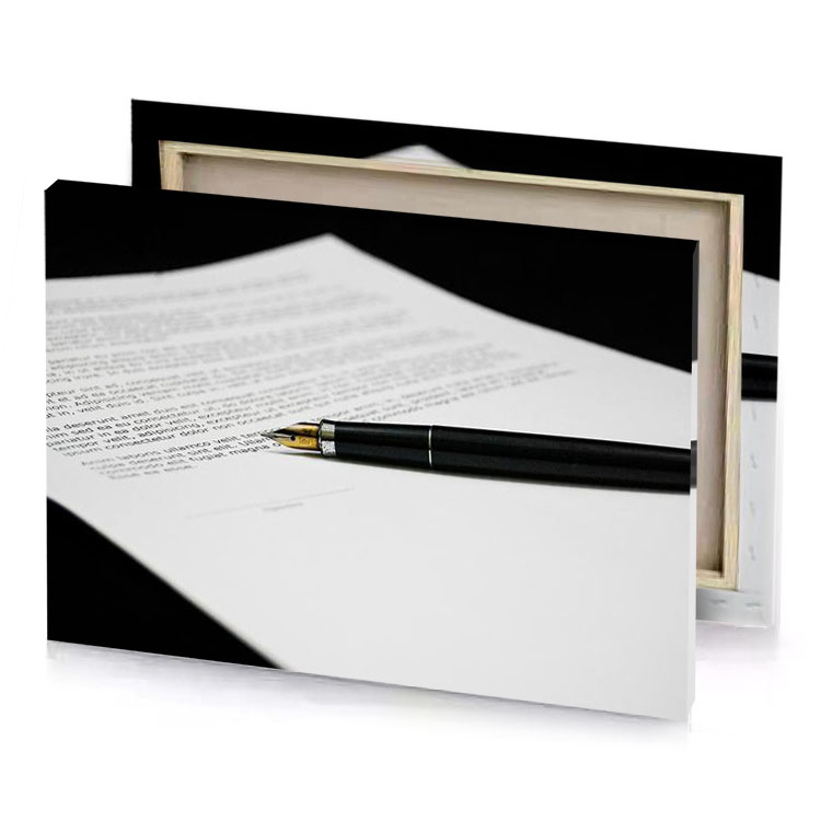 a pen sitting on top of piece paper platinum canvas