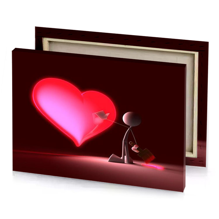 a person holding heart shaped object lust canvas