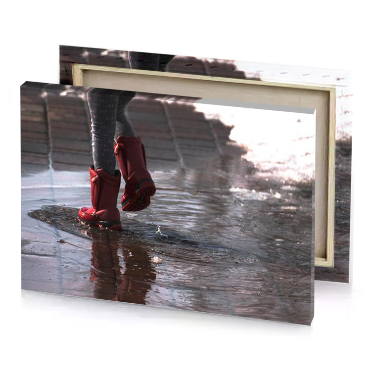 a person in red boots standing puddle zinnwaldite brown canvas