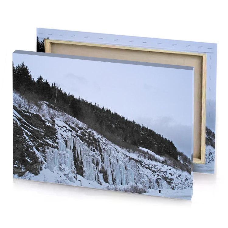 a person is skiing down snowy mountain taupe canvas