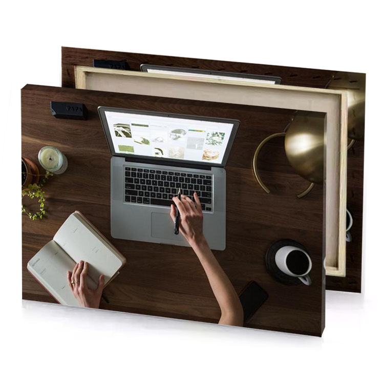 a person is writing on laptop dim gray canvas