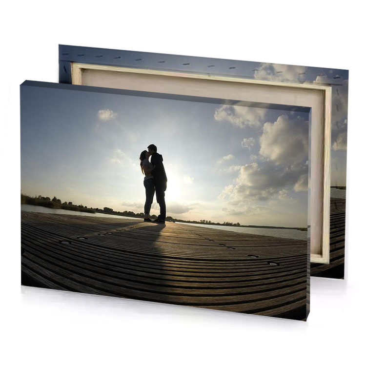 a person standing on wooden dock platinum canvas