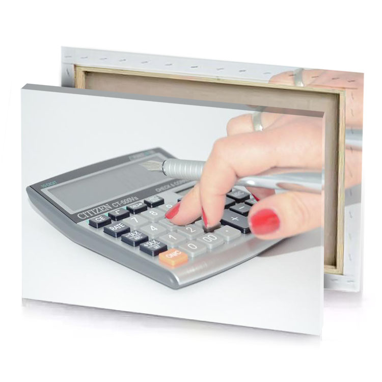 a person using calculaer to check their calcula manatee canvas