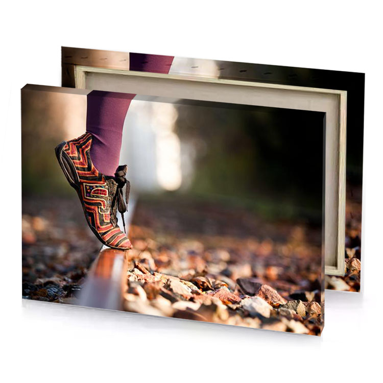 a person walking on trail with their shoes bittersweet shimmer canvas