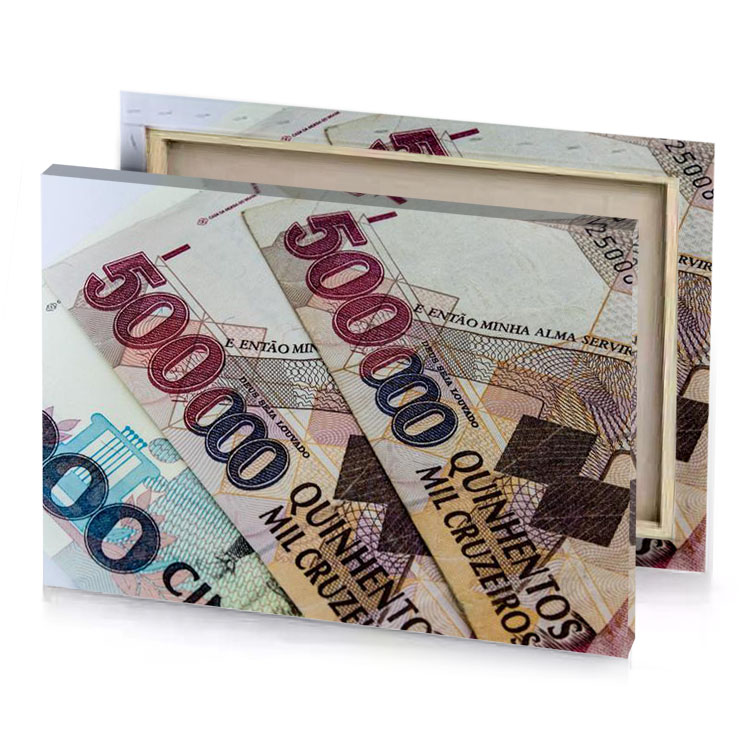 a pile of different bank notes rose quartz canvas
