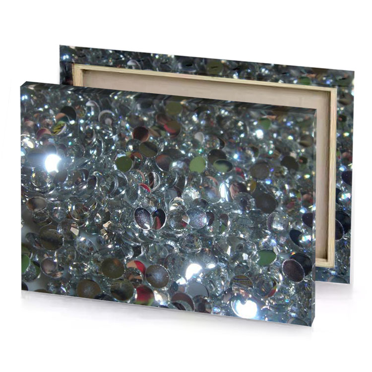 a pile of glass beads charcoal canvas