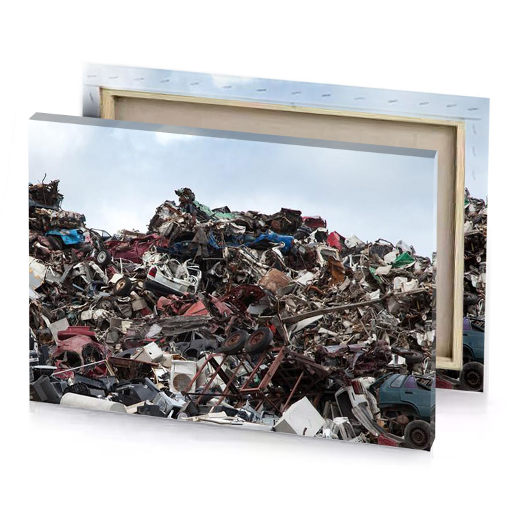 a pile of junk taupe canvas