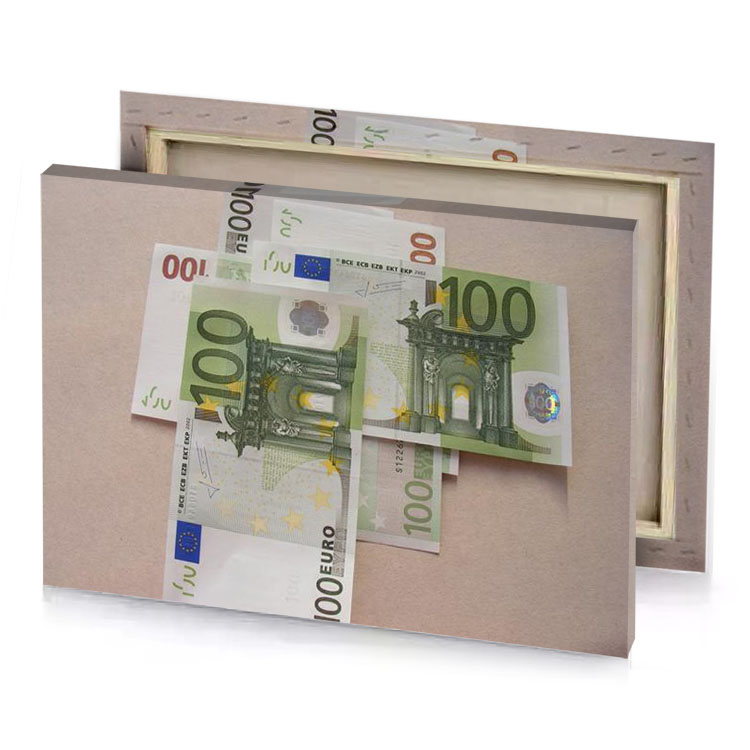 a pile of money sitting on top table dim gray canvas