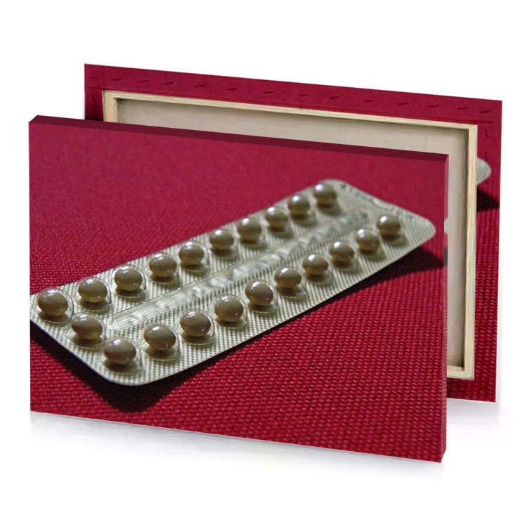 a pill taupe canvas