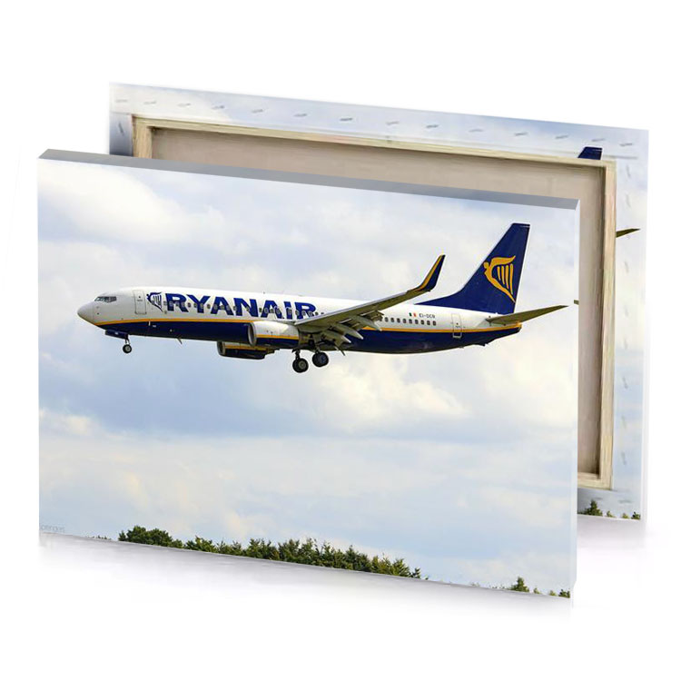 a plane flying in the sky light steel blue canvas