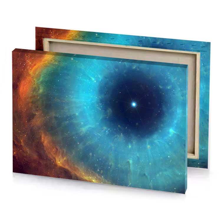 a planetary maximum blue canvas