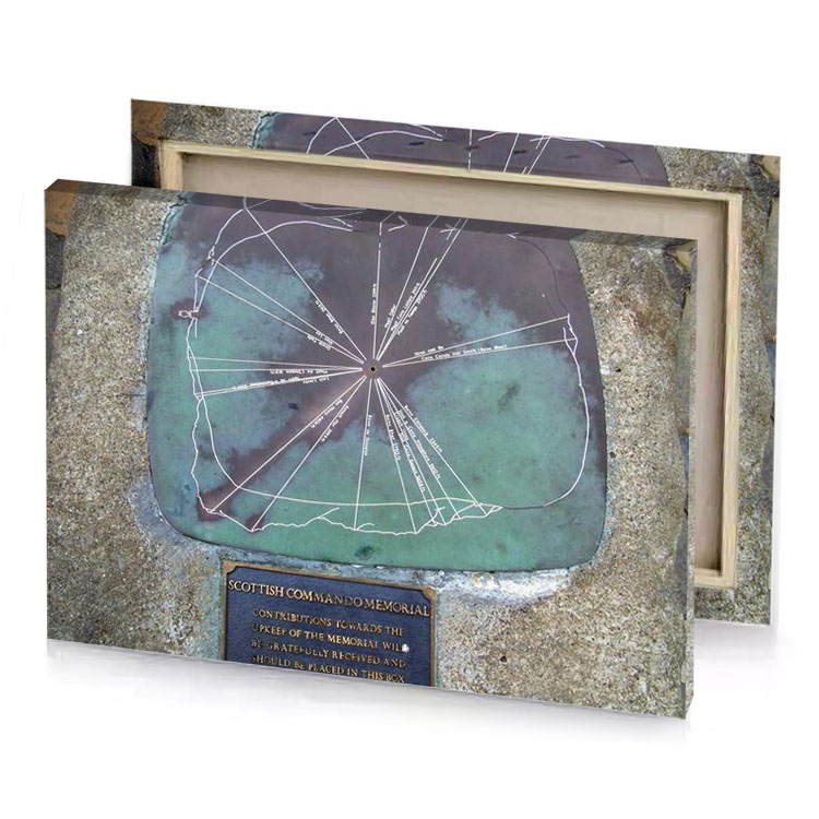 a plaque on stone light slate gray canvas