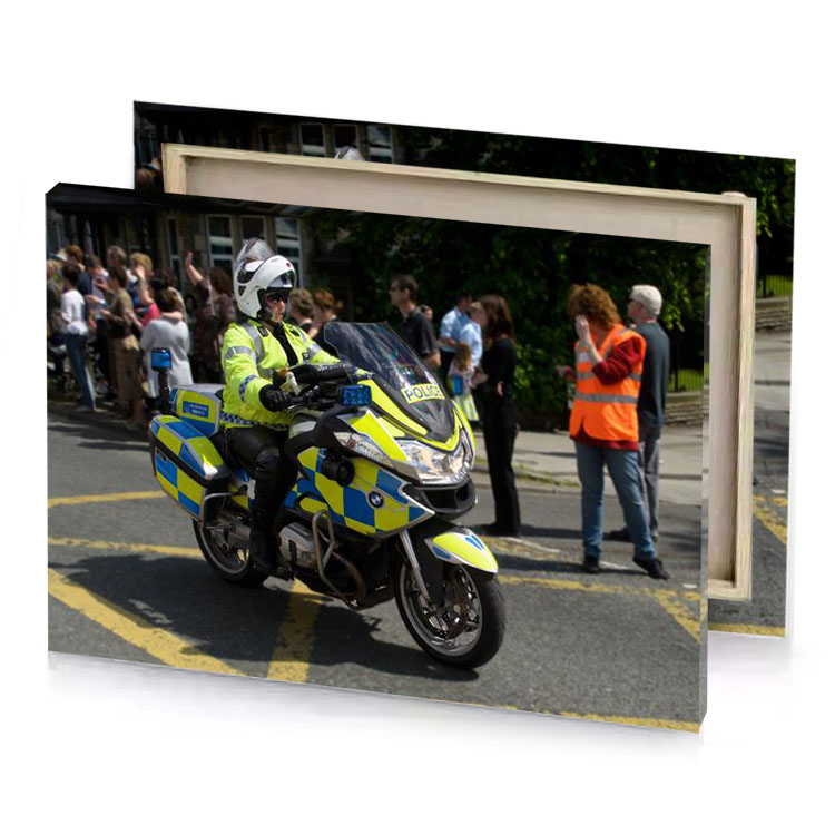 a police motorcycle olive drab canvas