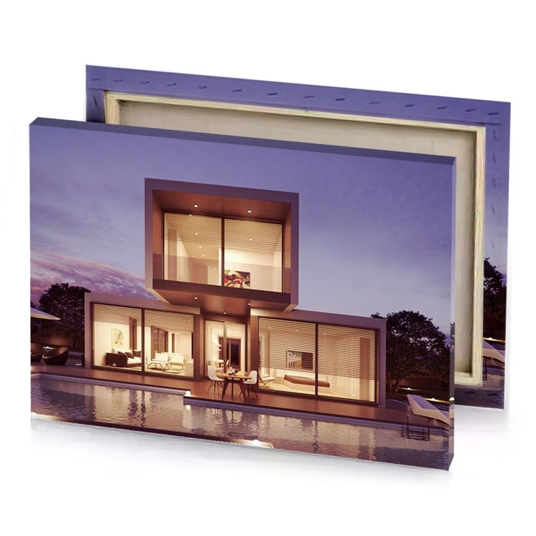 a pool with white lounge chair copper canvas