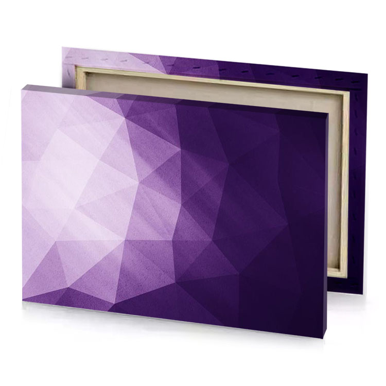 a purple background with white and black pattern indigo canvas