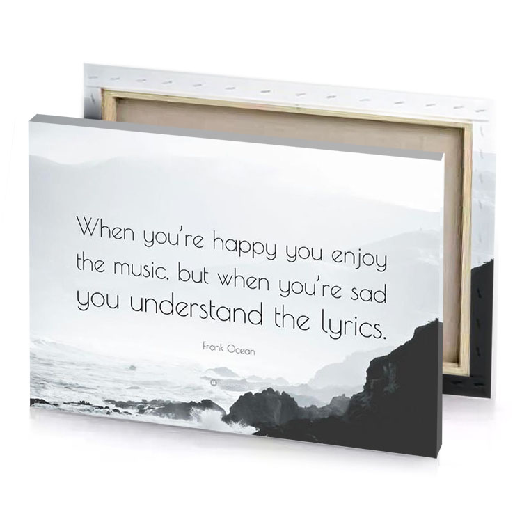 a quote that says when you re understand the girl white smoke canvas