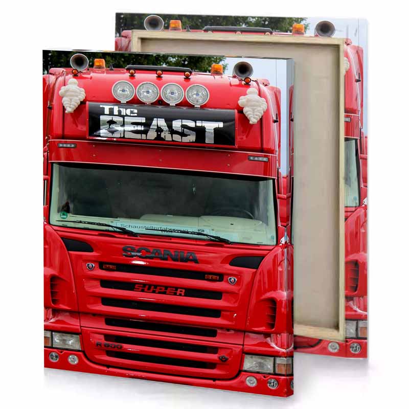 a red truck vermilion canvas