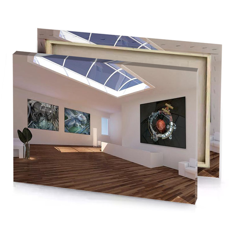 a room with large painting on the wall rose quartz canvas