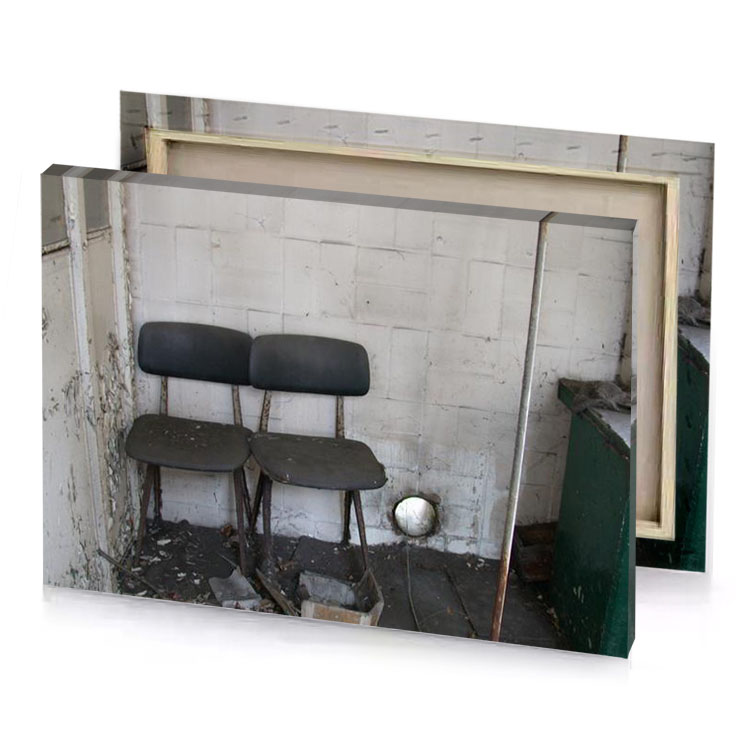 a room with two chairs and trash can taupe canvas